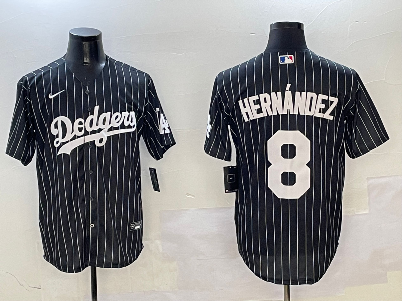 Men's Los Angeles Dodgers Enrique Hernandez #8 Black Alternate Limited Jersey